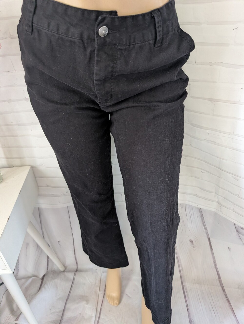 Focus Lifestyle Black Casual Straight-Leg Pants